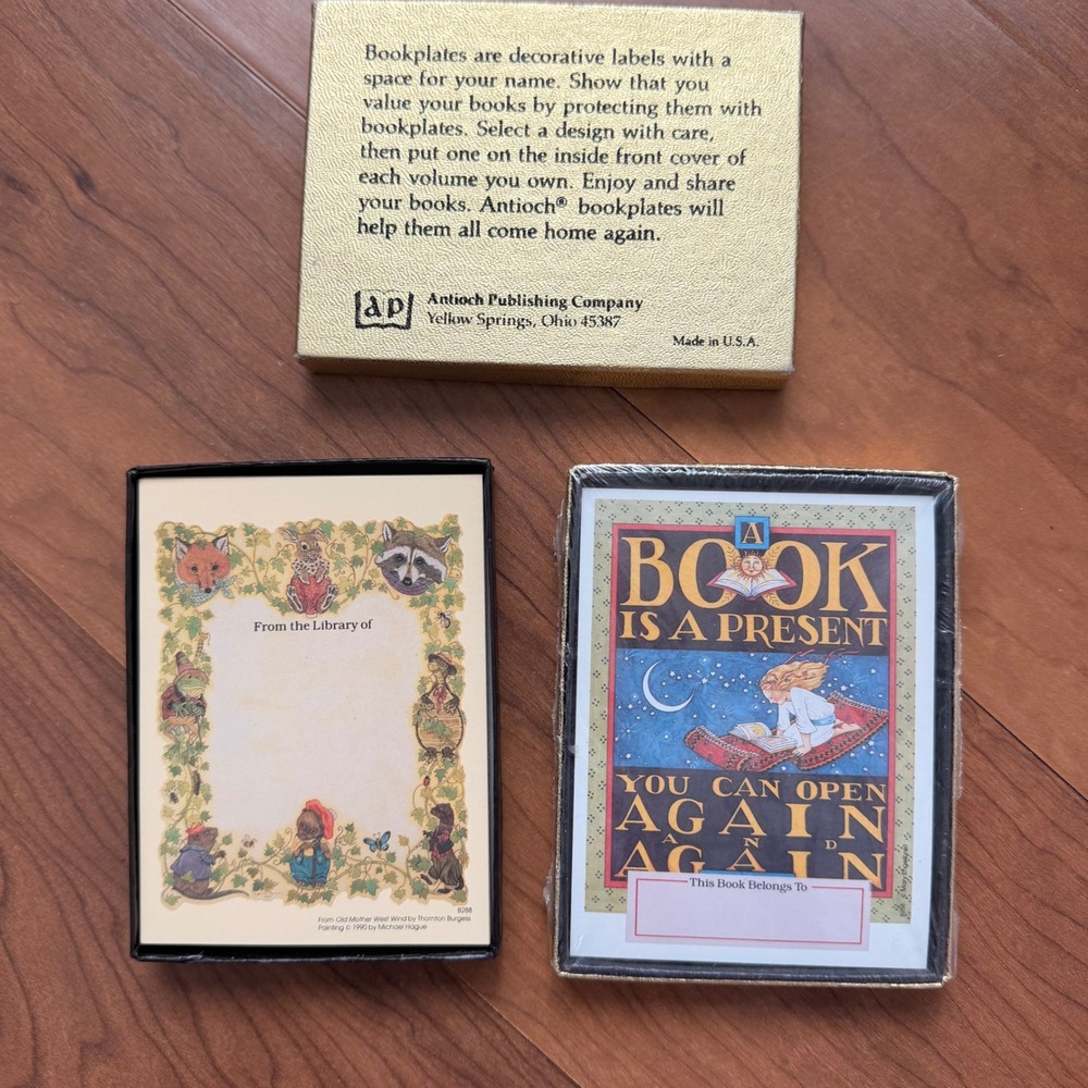 Vintage Antioch Bookplates Michael Hague Mary Engelbreit 2 Boxes NEW